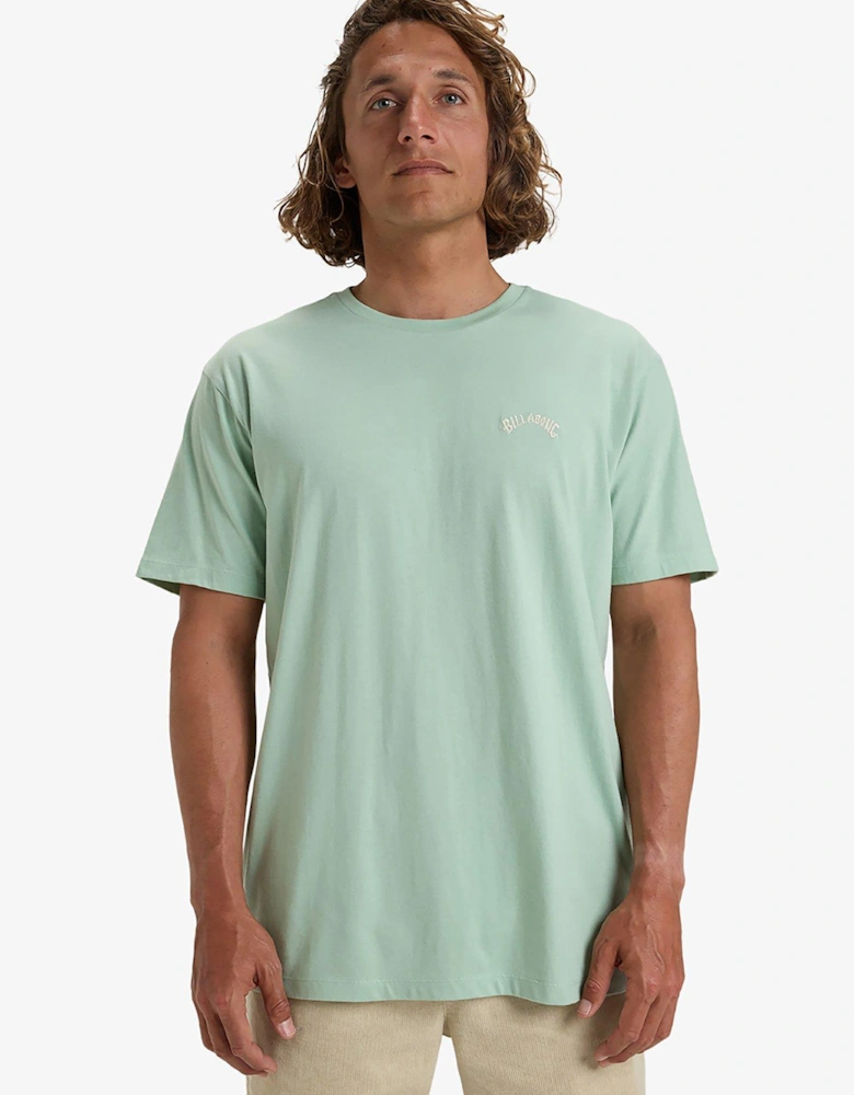 Mens Arch Crew Short Sleeve Tops - Blue