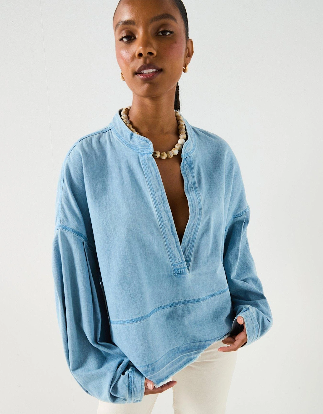 Jude Denim Pullover Top, 2 of 1