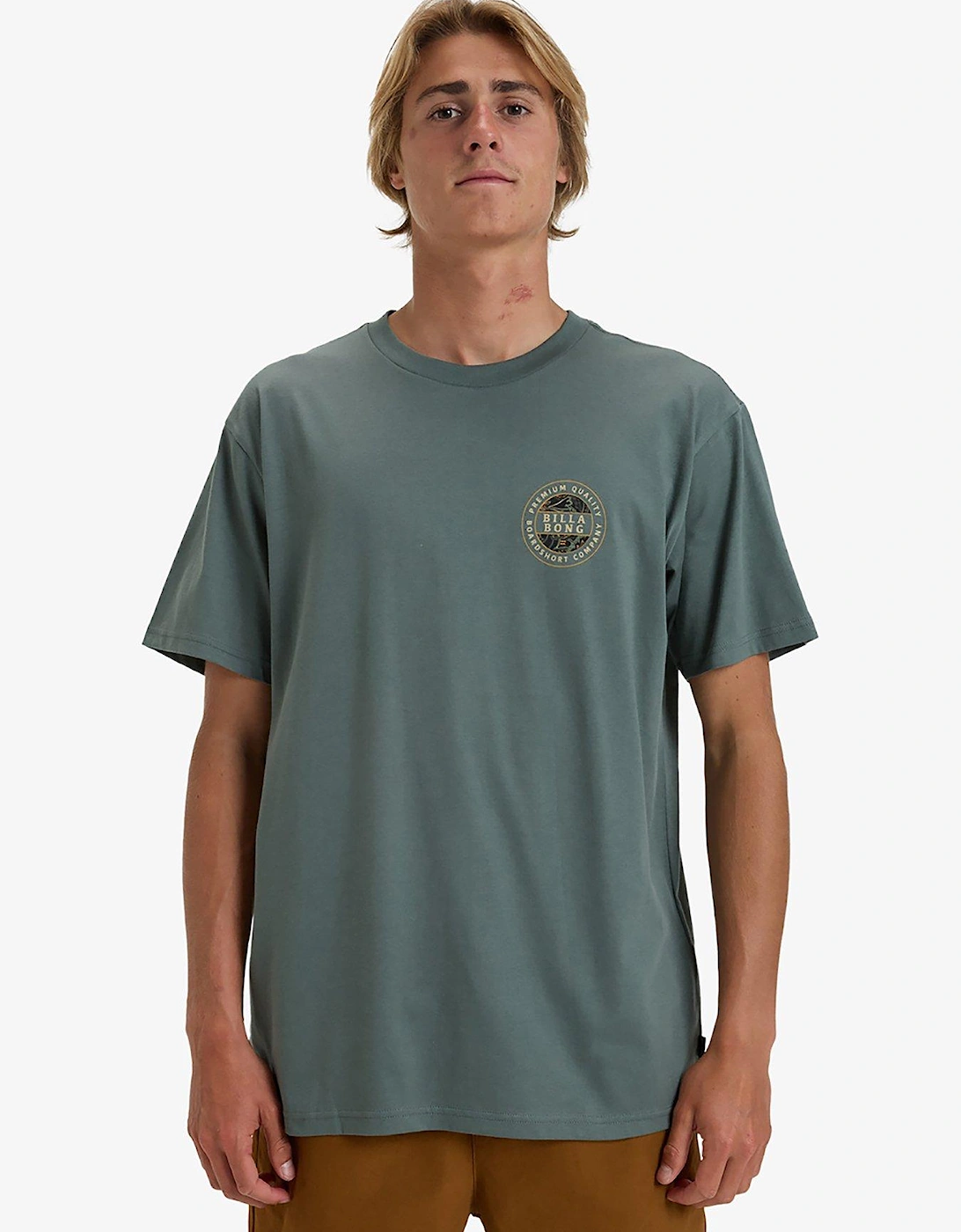 Mens Rotor Fill Short Sleeve Tops - Green, 2 of 1
