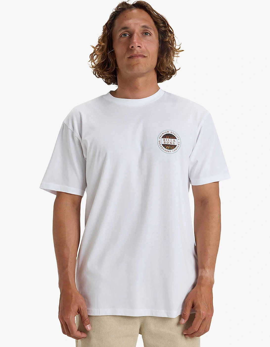 Mens Rotor Fill Short Sleeve Tops - White, 2 of 1