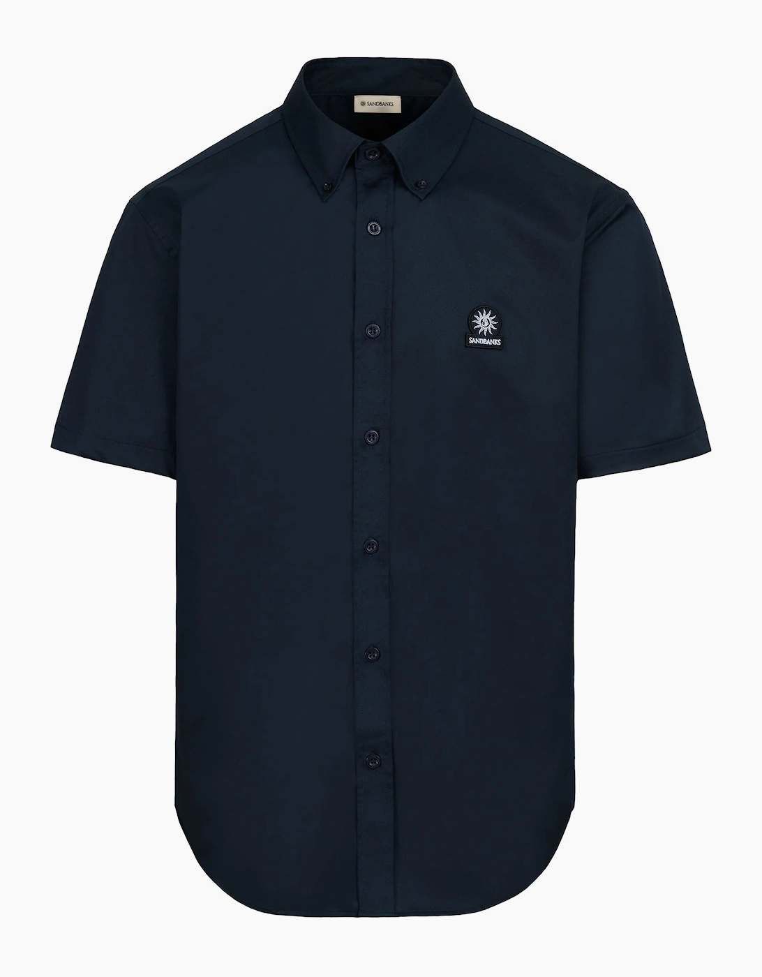 Men's Sandbanks Short Sleeve Shirt Navy - Size: 44