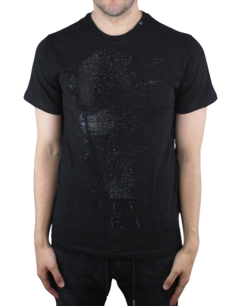Ghost-s Monotone Black Design Black T-Shirt