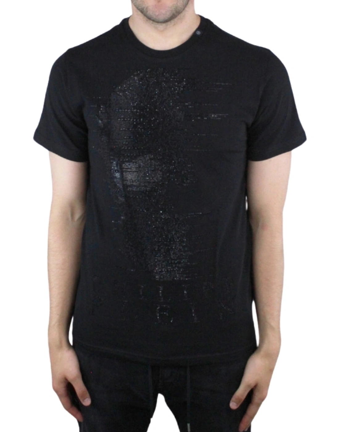 Ghost-s Monotone Black Design Black T-Shirt, 3 of 2