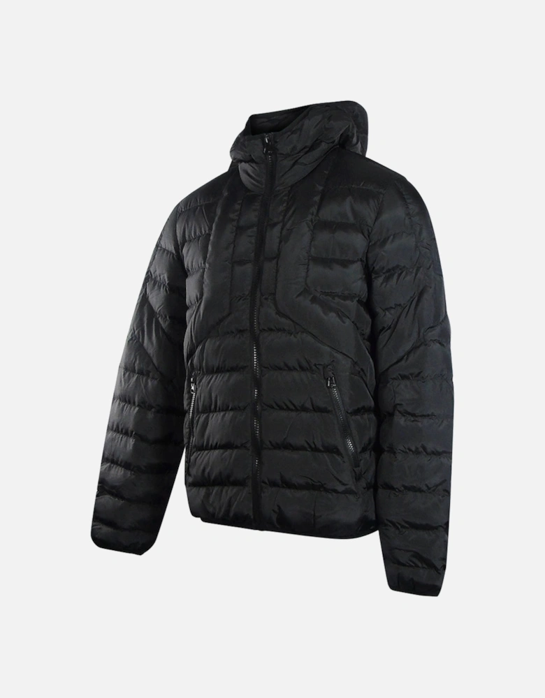 Black Padded Plain Jacket