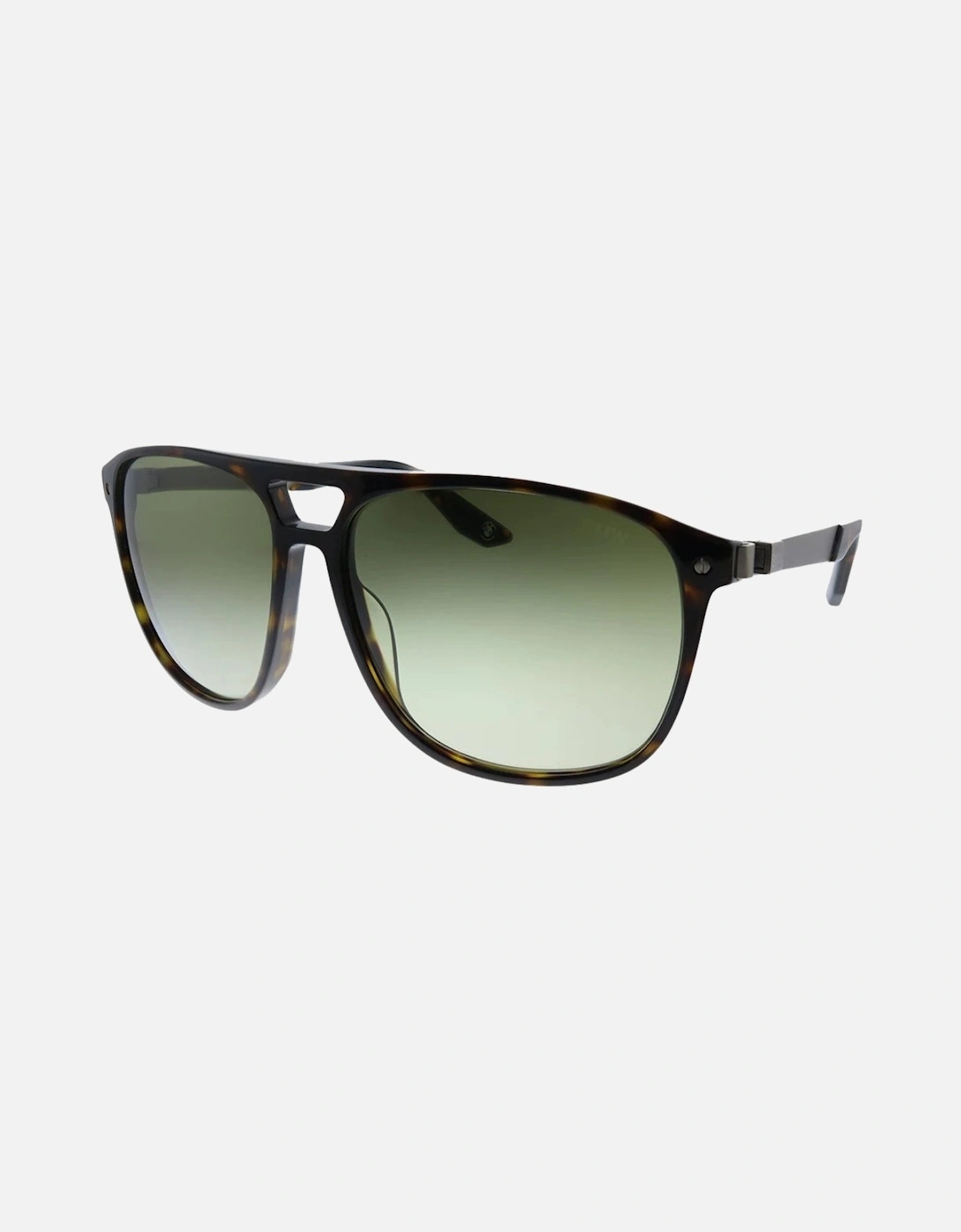 Dark Havana Brown Frame Gradient Green Lens Sunglasses