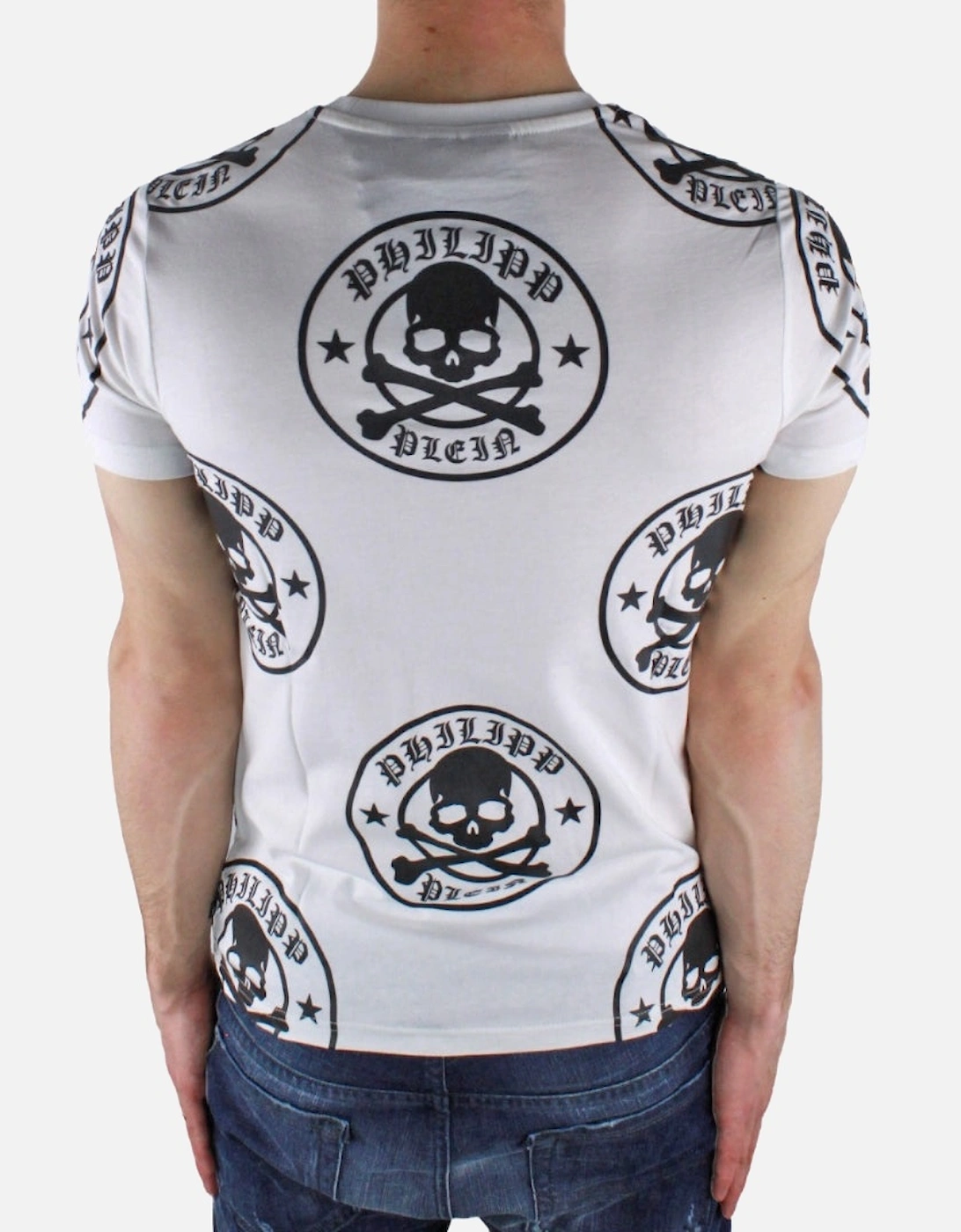 Plum Multi Logo Design White T-Shirt