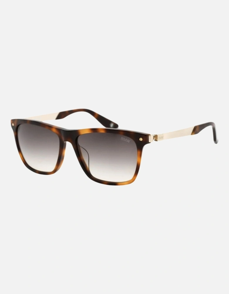 Blonde Havana Framed Gradient Smoked Lens Sunglasses