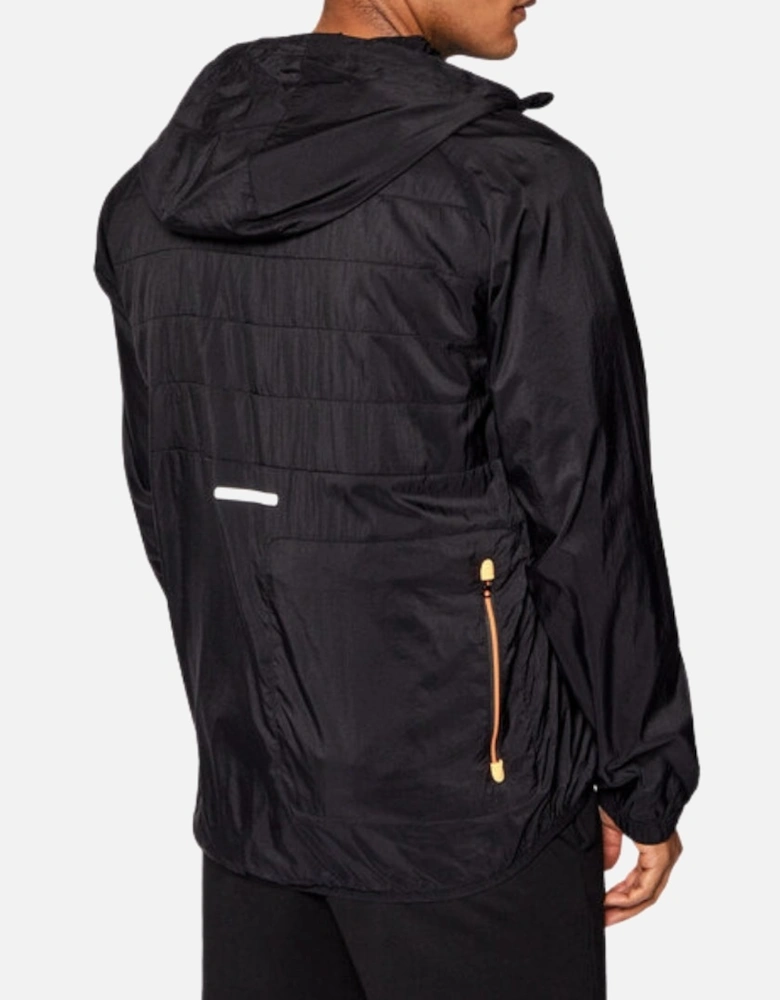 Lightweight Hooded Black Bomber Jacket