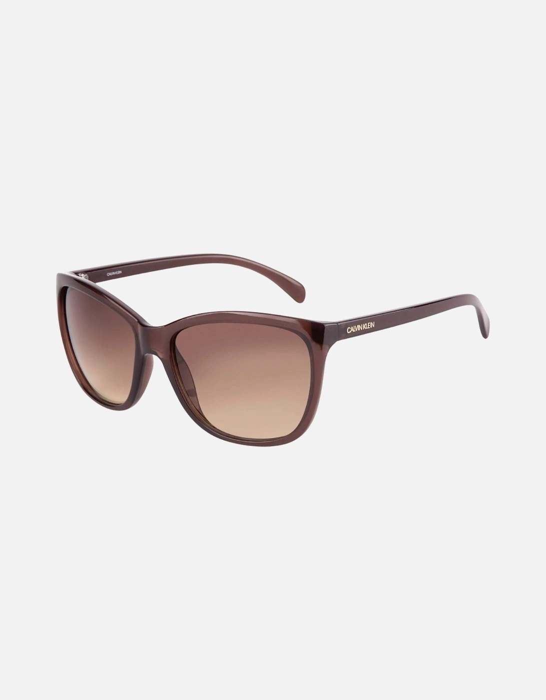 Milky Brown Frame Brown Gradient Lensed Sunglasses
