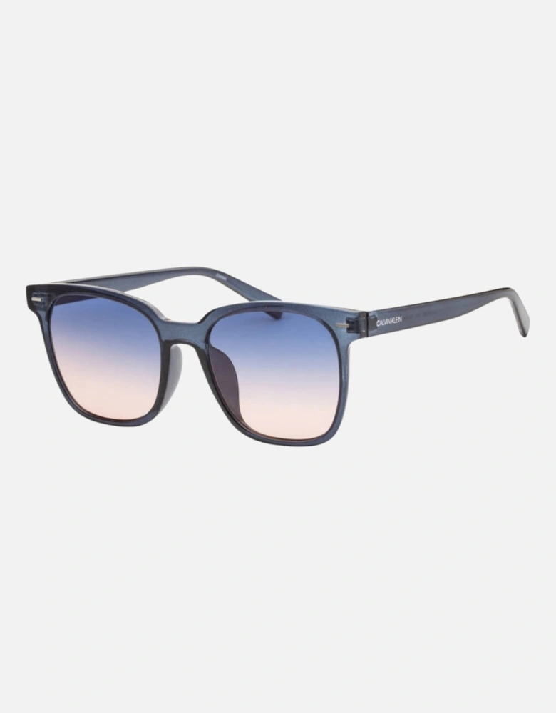 Crystal Navy Frame Navy Peach Gradient Lensed Sunglasses