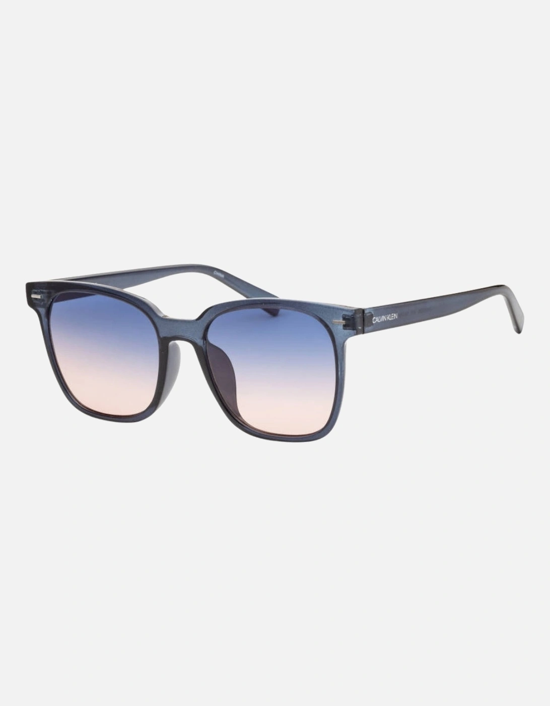 Crystal Navy Frame Navy Peach Gradient Lensed Sunglasses