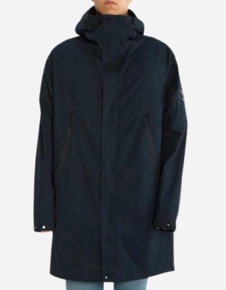 C.P. Company Long Parka Style Navy Blue Jacket