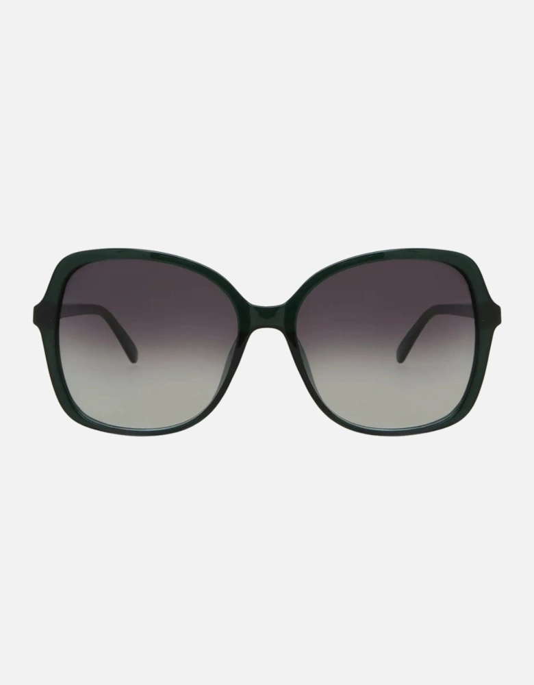Milky Emerald Frame Grey Gradient Lens Sunglasses