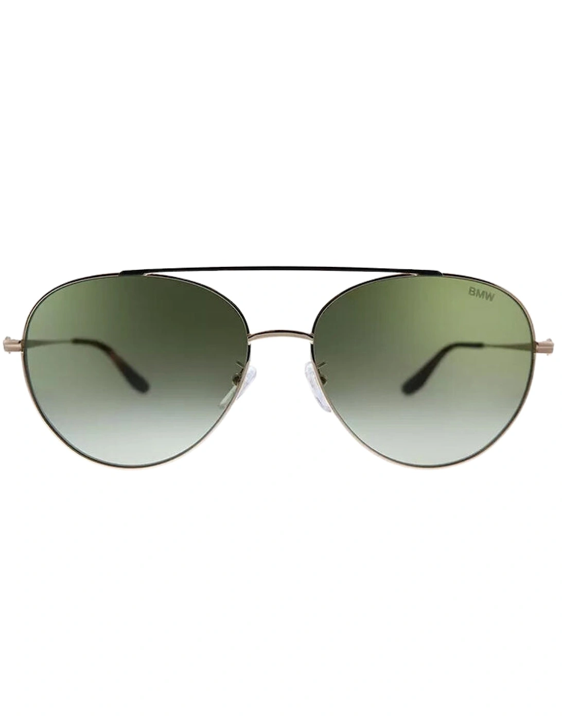 Shiny Rose Gold Framed Gradient Green Lensed Sunglasses, 3 of 2