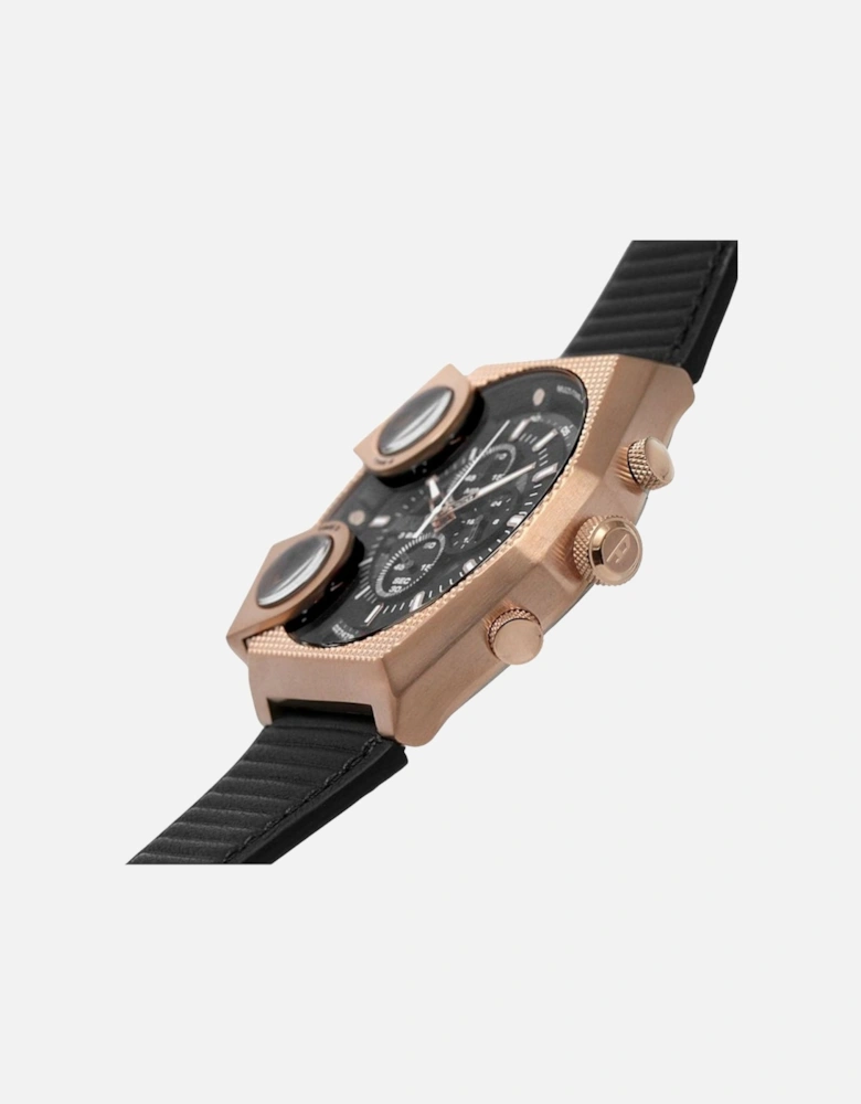 Rose Gold Watch Black Strap