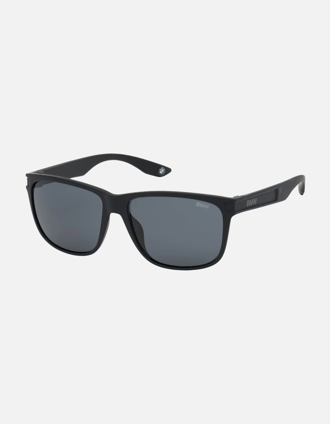Matte Black Framed Smoke Polarised Lensed Sunglasses