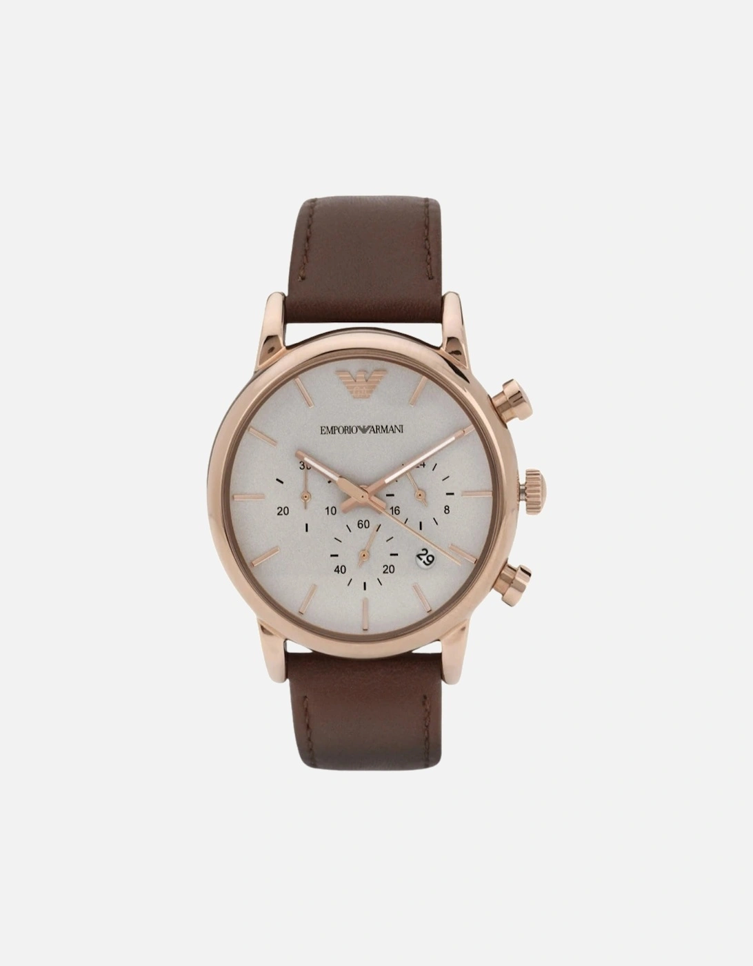 Emporio Armani Brown Strap Rose Gold Watch, 3 of 2