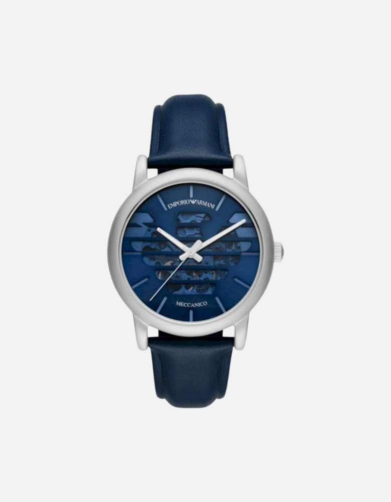 Navy Blue Strap Silver Watch
