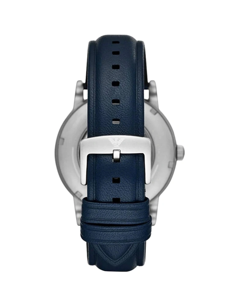 Navy Blue Strap Silver Watch