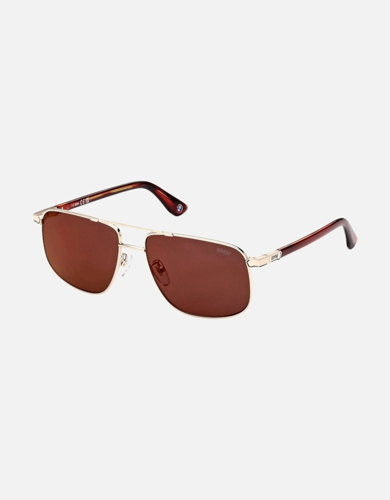 Gold Framed Roviex Mirrored Lens Sunglasses