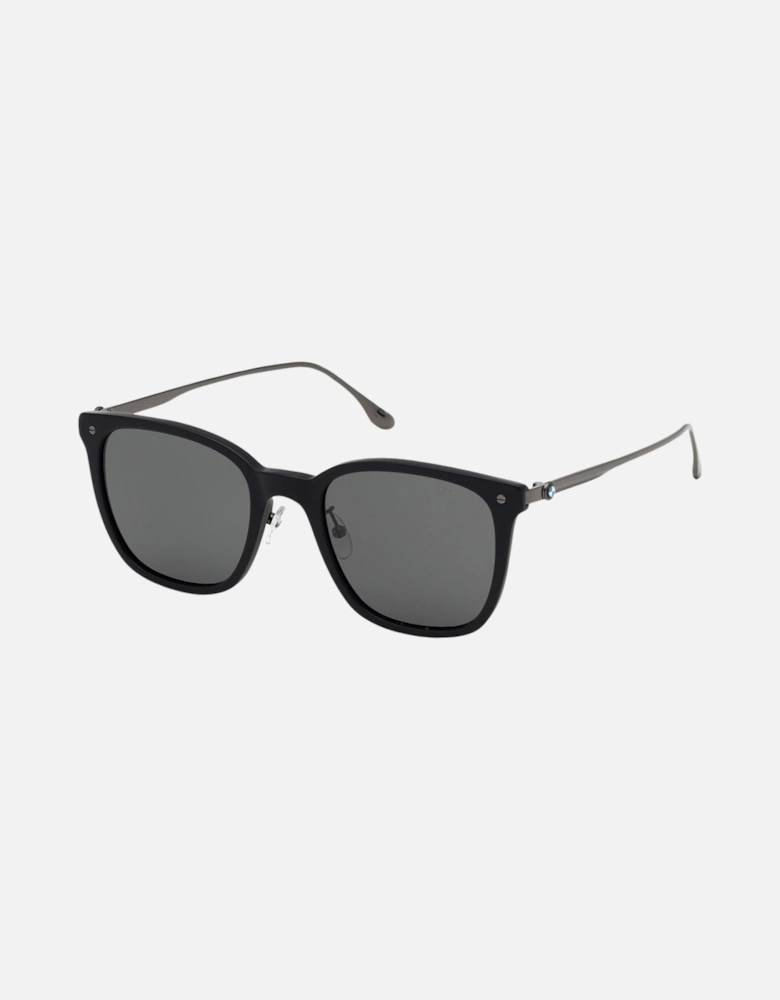Matte Black Framed Smoke Polarised Lensed Sunglasses