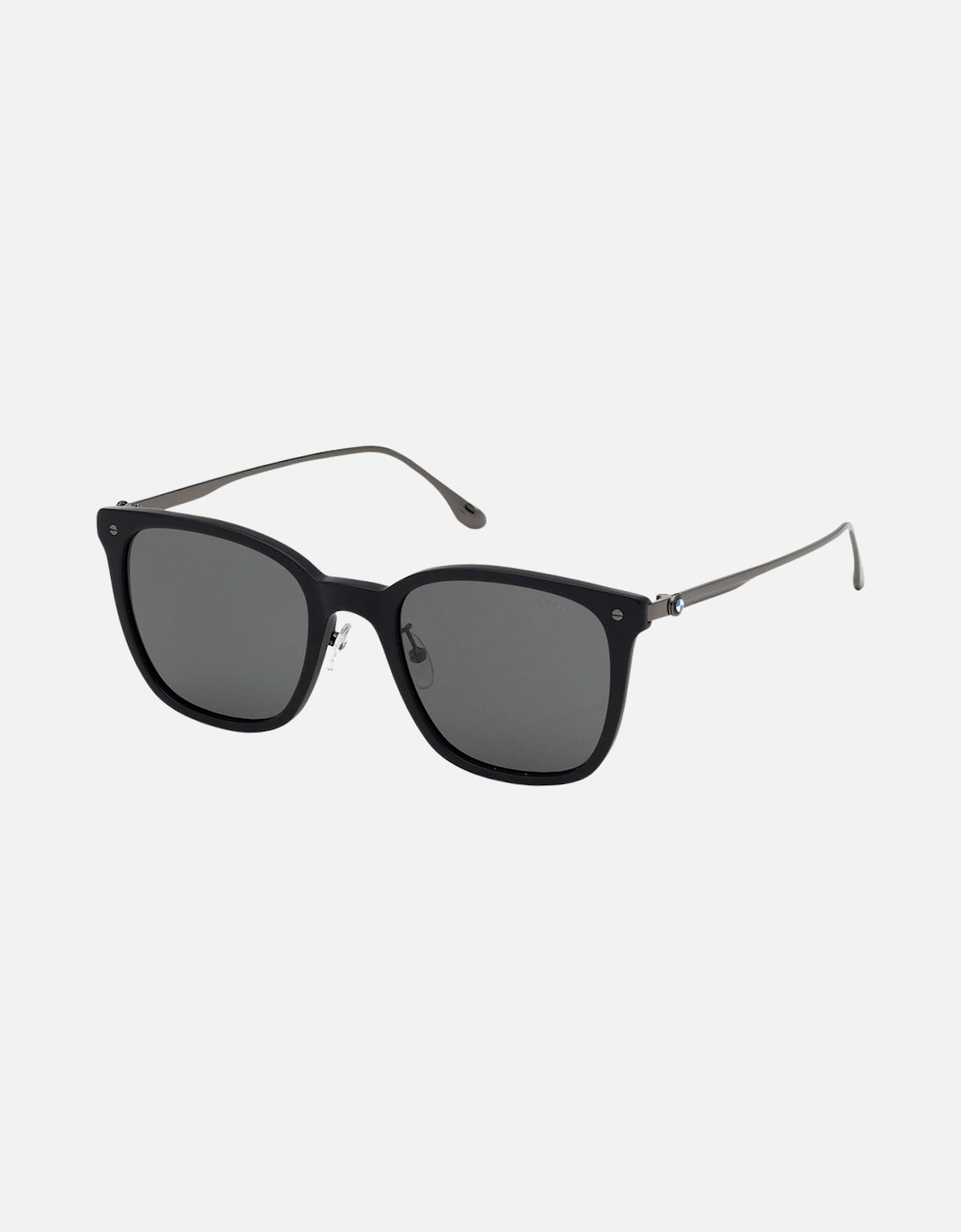 Matte Black Framed Smoke Polarised Lensed Sunglasses