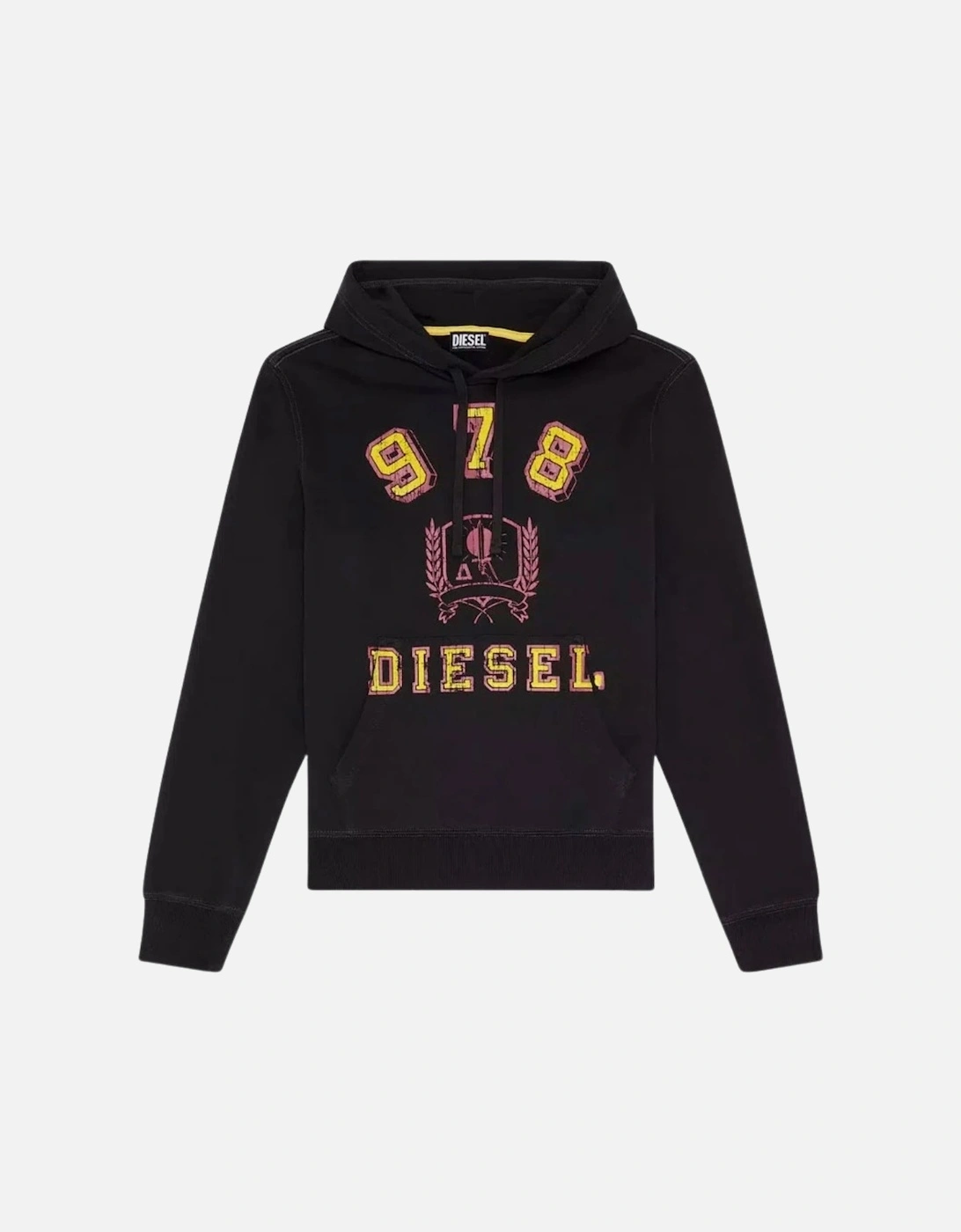 978 Motif On Chest Black Hoodie, 2 of 1