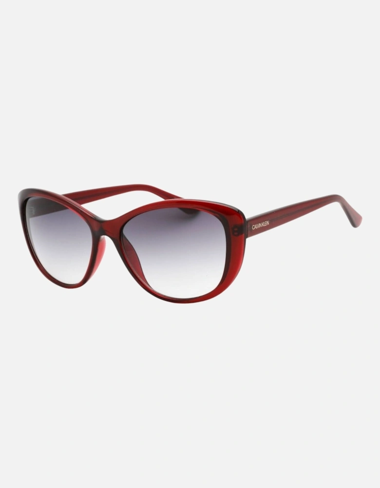 Milky Burgundy Framed Grey Gradient Lensed Sunglasses
