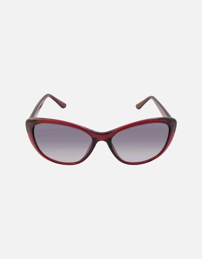 Milky Burgundy Framed Grey Gradient Lensed Sunglasses
