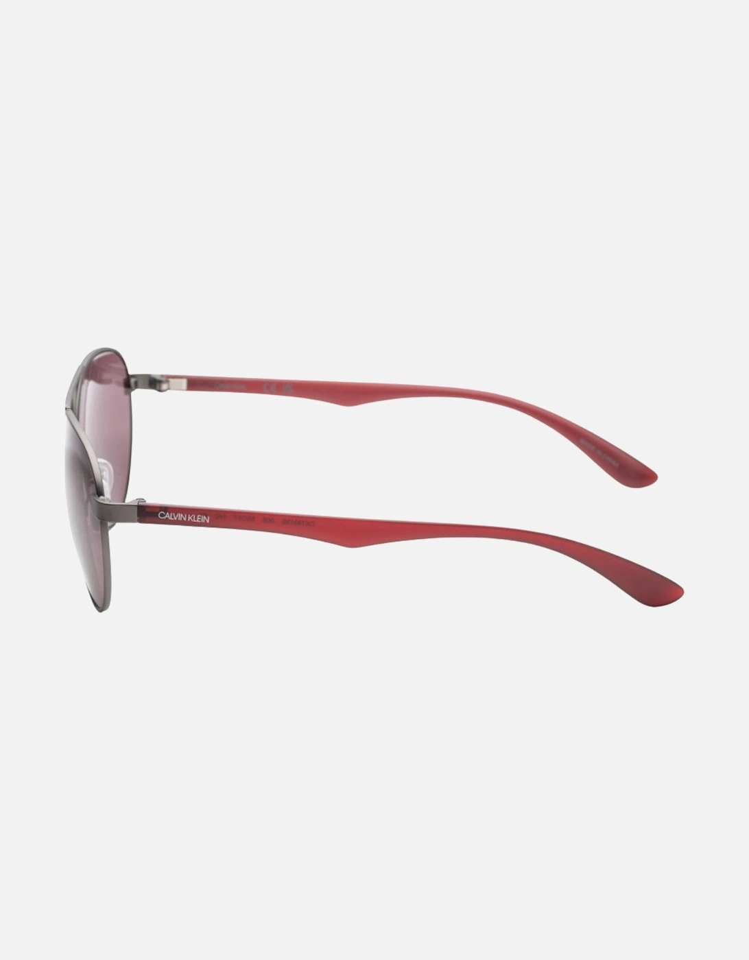 Pink Lensed Matte Gunmetal Grey Framed Sunglasses