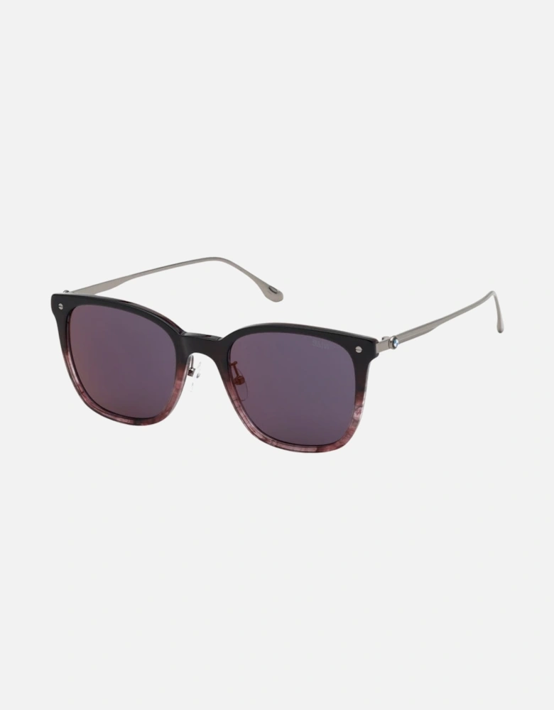 Black Framed Bordeaux Mirrored Lens Sunglasses