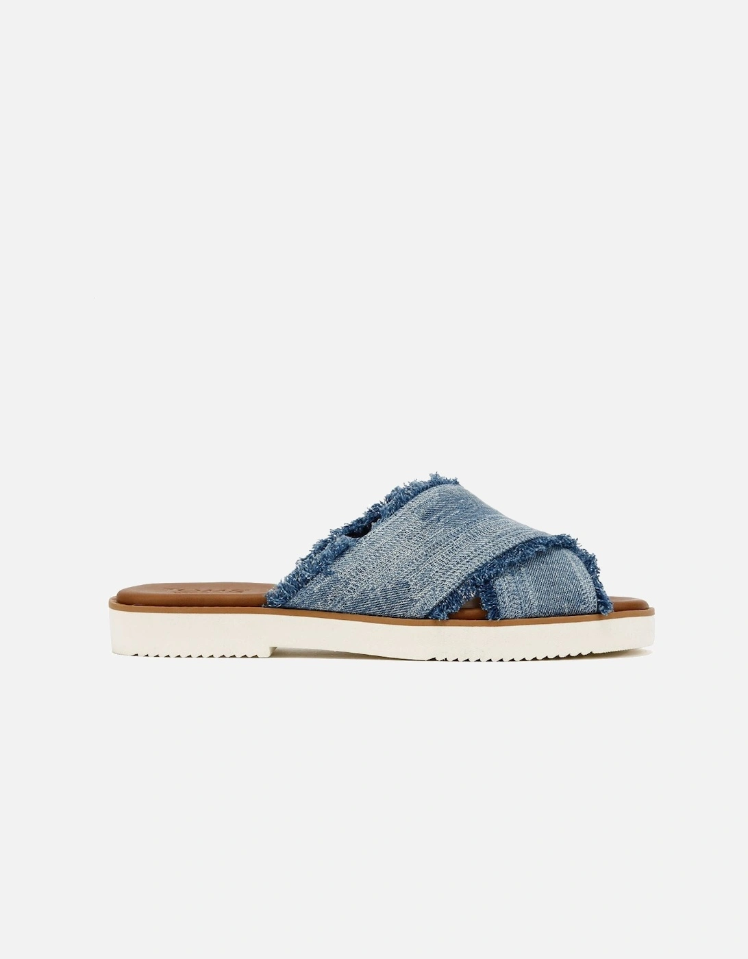 Mae Crossover Denim Women's Fray Dark Sky Sandals