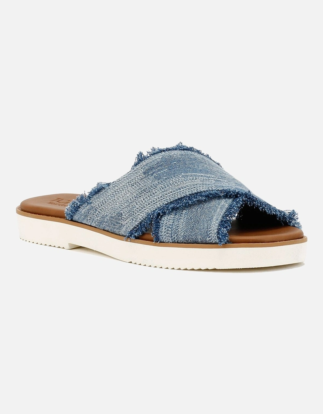 Mae Crossover Denim Women's Fray Dark Sky Sandals