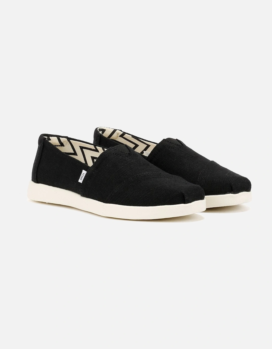 Women's TOMS Alpargata Plus Heritage Canvas Women's Black Espadrilles - Size: 4
