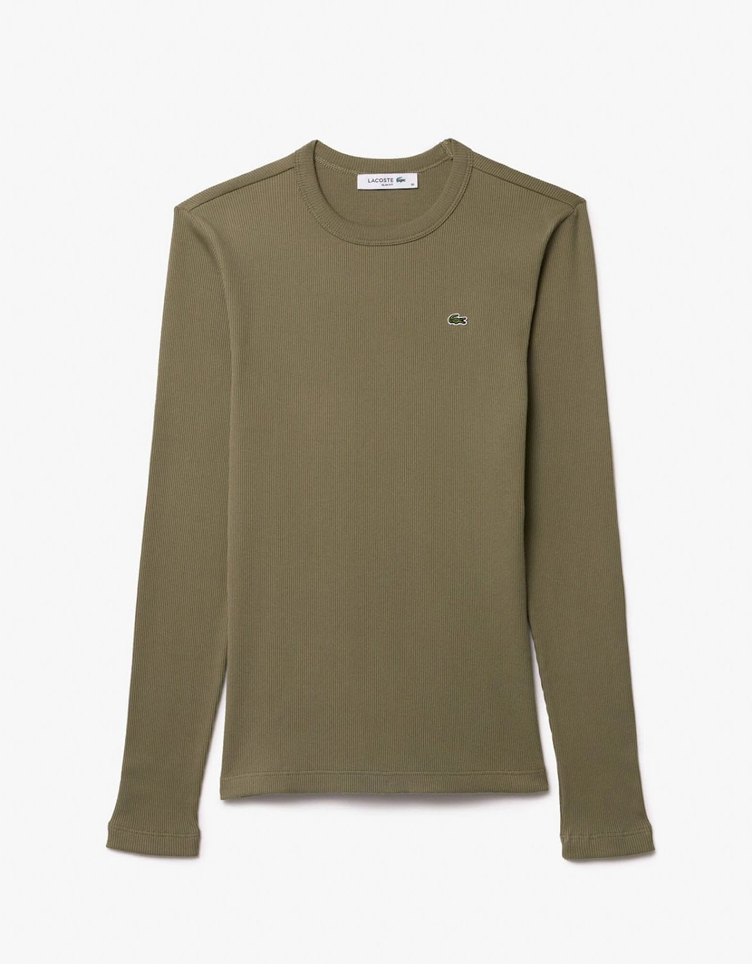 Slim Fit Ribbed Cotton T-Shirt