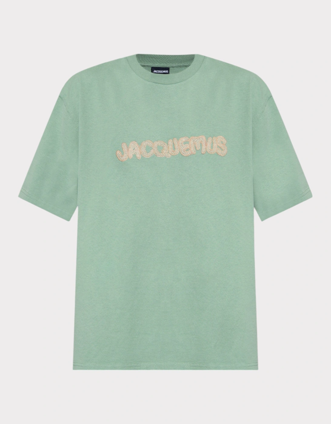 Le T-Shirt Raphia Print Macrame Logo Green, 5 of 4