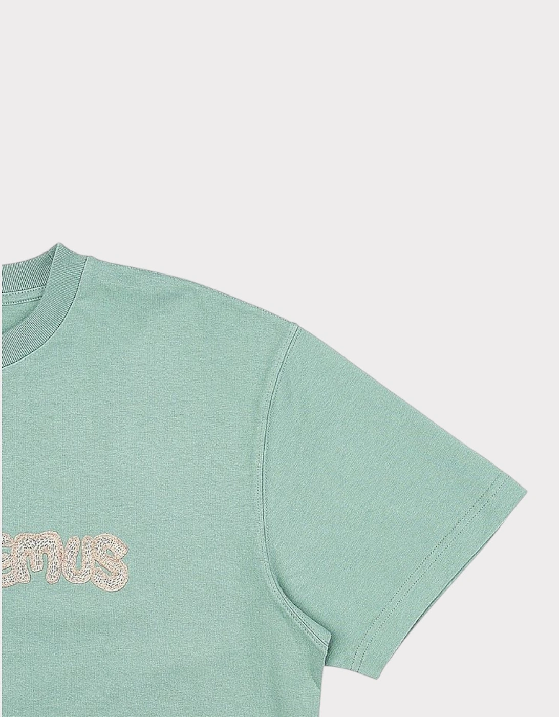 Le T-Shirt Raphia Print Macrame Logo Green