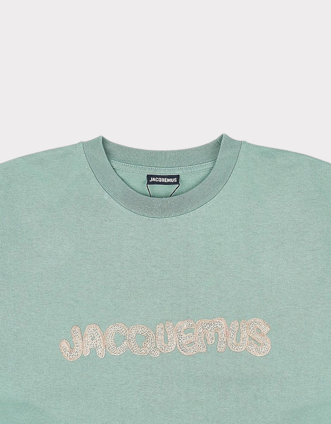 Le T-Shirt Raphia Print Macrame Logo Green
