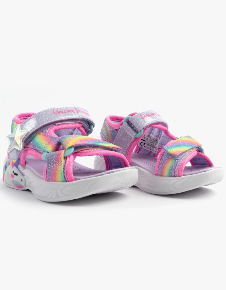 UNICORN DREAMS SANDAL - DREAMY Girls Sandals Lavender Multi
