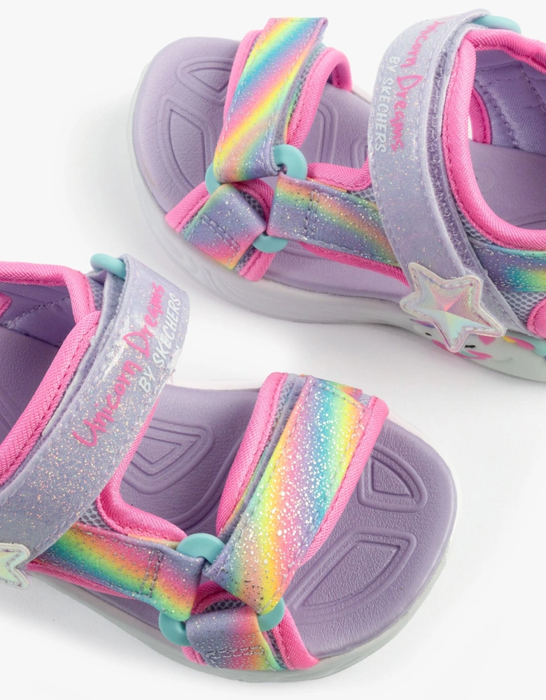 UNICORN DREAMS SANDAL - DREAMY Girls Sandals Lavender Multi