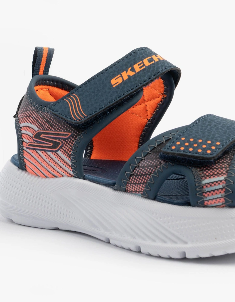 MICROSPEC - SPLASH Boys Sandals Navy/Orange