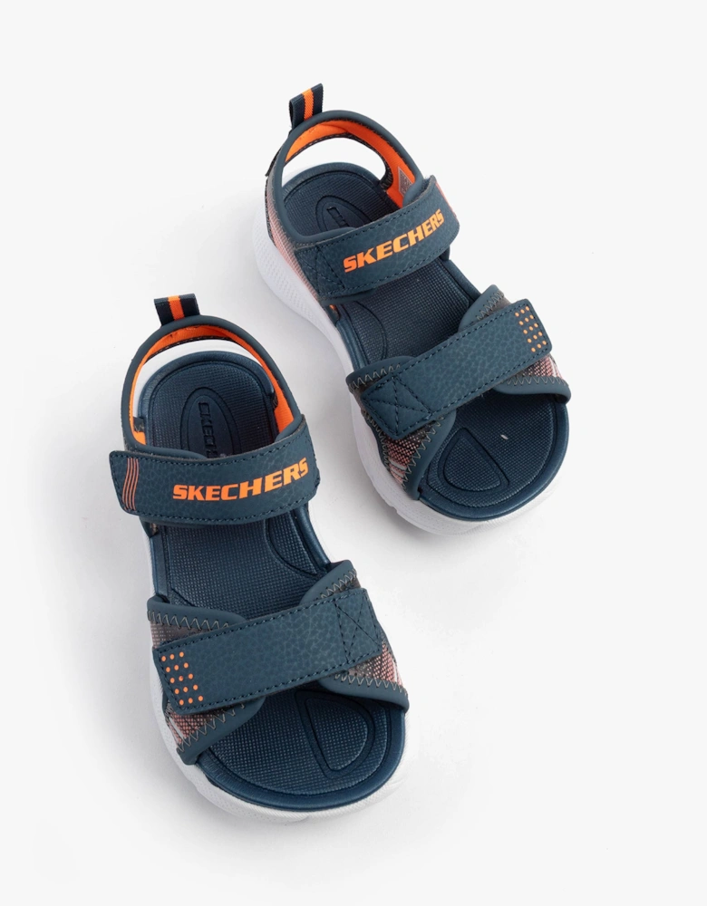 MICROSPEC - SPLASH Boys Sandals Navy/Orange