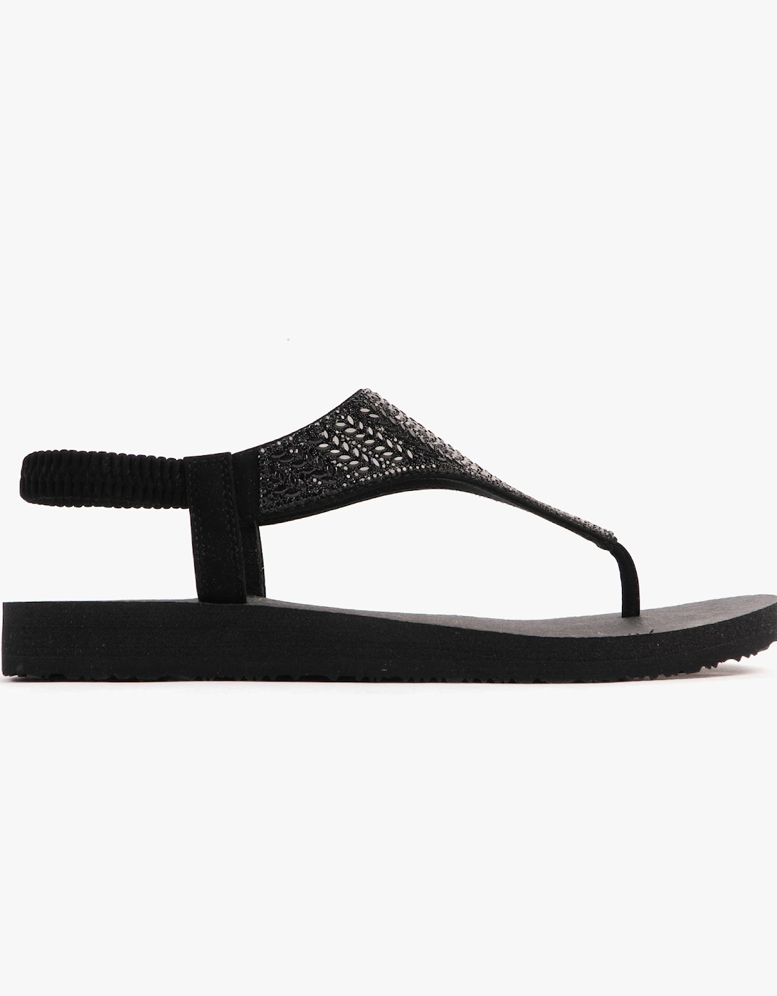 MEDITATION - GLAMOROUS MUSE Womens Sandals Black, 7 of 6