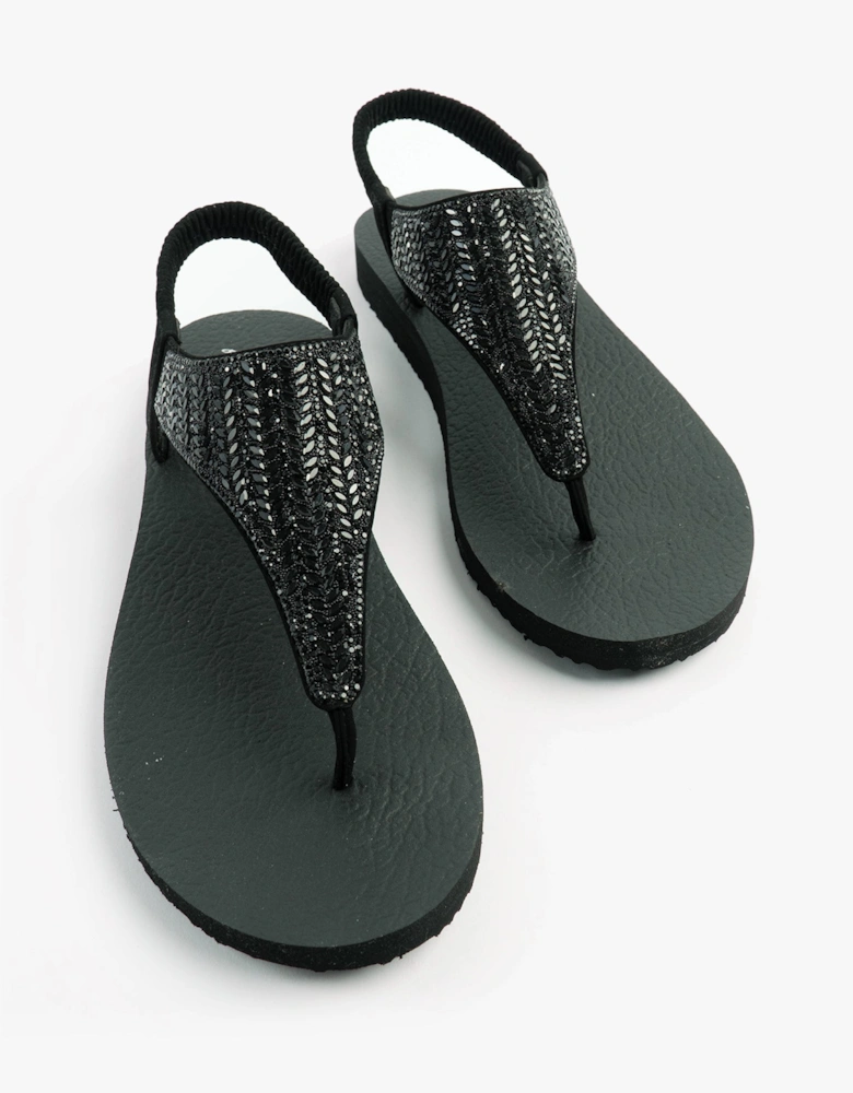 MEDITATION - GLAMOROUS MUSE Womens Sandals Black