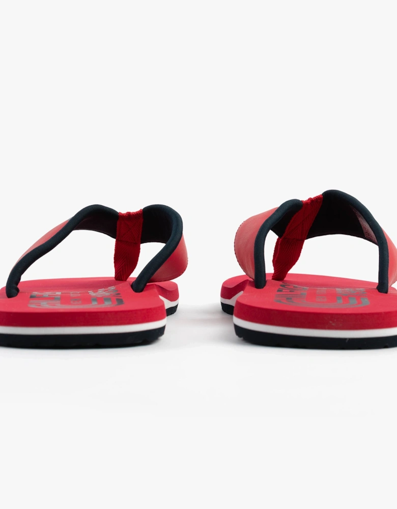 HILFIGER RWB PADDED Mens Flip Flops Primary Red