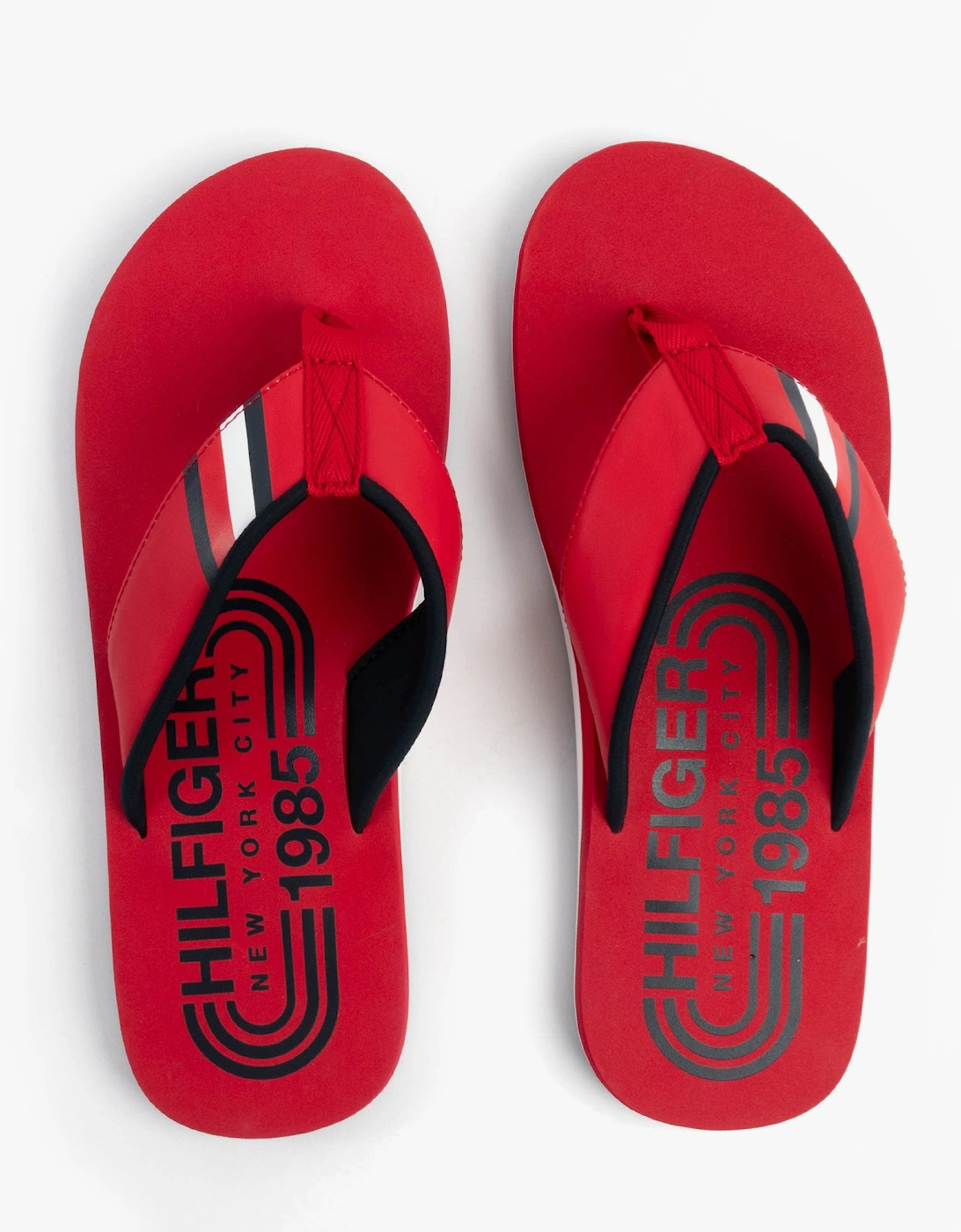 HILFIGER RWB PADDED Mens Flip Flops Primary Red, 7 of 6