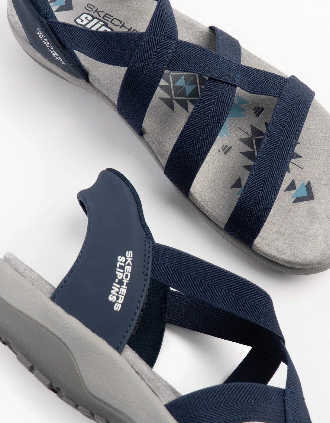 REGGAE SLIM - STRETCH FLEX Womens Sandals Navy/Grey/Pink