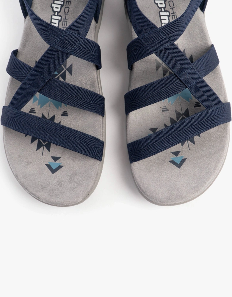 REGGAE SLIM - STRETCH FLEX Womens Sandals Navy/Grey/Pink