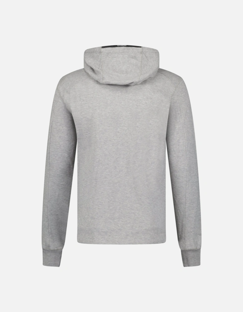 Hooded Lens Light Fleece Sweatshirt Grey