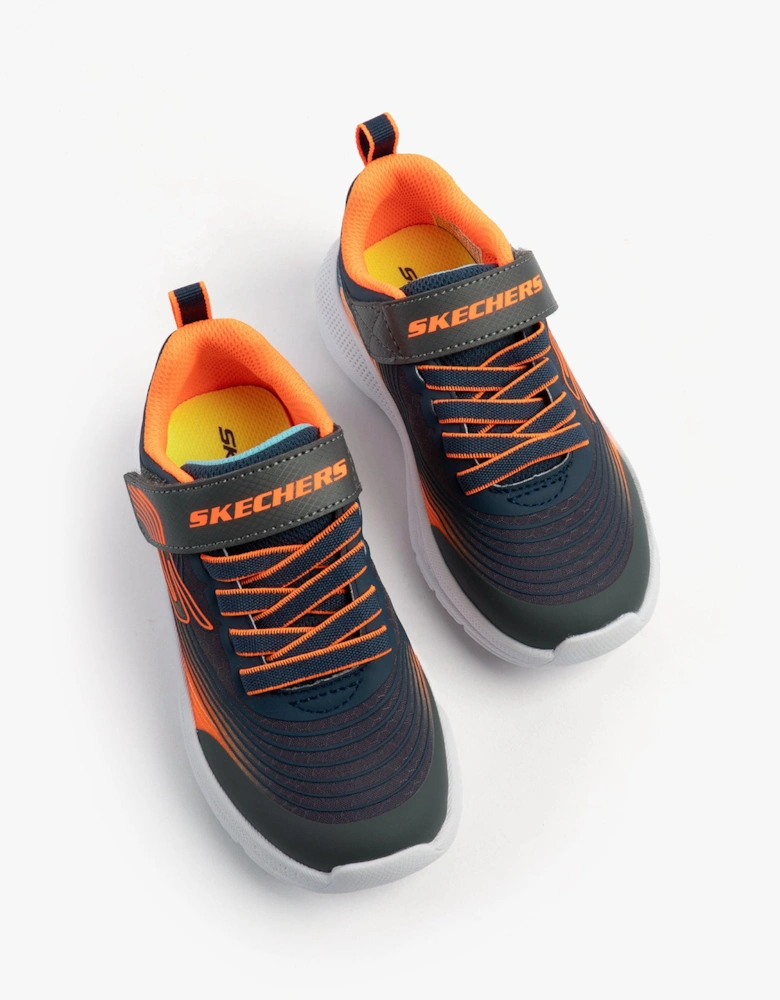 MICROSPEC ADVANCE Boys Trainers Navy/Orange